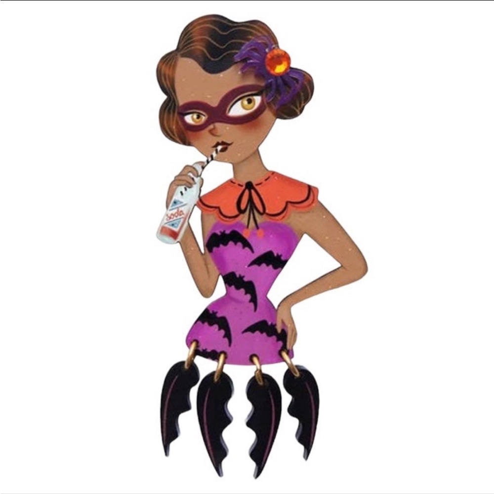 Bat Girl Creepy Party Collection 2023 Brooch pin by LaliBlue
